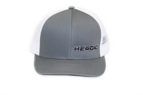 CURVED BILL - HEROIC TEXT - GRAY